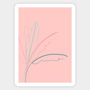 Banana Palm (On Coral) Sticker